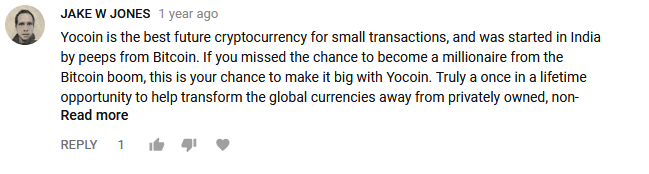 JAKE W JONES- Yocoin is the best future cryptocurrency for